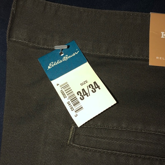 NWT 34/34 Men’s Khaki Relaxed Pleated - Picture 3 of 6